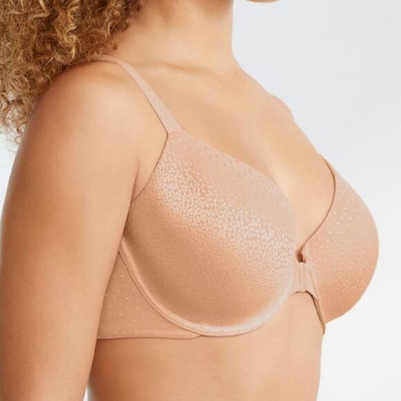 Wacoal Womens Back Appeal Front Close T-Shirt Bra Cream 853403 Size 32DDD - Picture 2 of 16